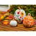 Evergreen Enterprises, Inc Pumpkins 3 Piece Figurine Set, Ceramic in Orange/Red | 8.64 H x 6.3 W x 6.3 D in | Wayfair 2CG337