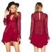 Free People Dresses | Free People Red Tell Tale Lace Dress | Color: Red | Size: Xs