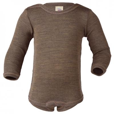 Engel - Baby-Body Langarm Mit Druckverschluss Schulter - Merinounterwäsche Gr 62/68 braun Image