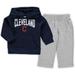 Infant Navy/Heathered Gray Cleveland Indians Fan Flare Fleece Hoodie and Pants Set