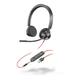 Headset »Blackwire C3325« binaural USB-A / 3,5 mm schwarz, Plantronics