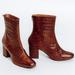 Free People Shoes | Free People Cecile Ankle Boot Croc Print Leather | Color: Brown | Size: Various