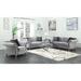 Armchair - Rosdorf Park Shayne 34.75" Wide Tufted Armchair Velvet/Fabric in Brown/Gray | 35.5 H x 34.75 W x 47.25 D in | Wayfair