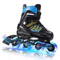 WeSkate Inline Skates für Kinder, Verstellbare Rollschuhe mit Leuchträdern für Mädchen Frauen Männer Jungen Jungen Kleinkinder, L(39-42)