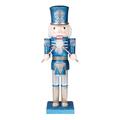 Traditional Soldier Drummer Nutcracker by Clever Creations | Blue and Silver Glitter | Perfect Addition to Any Collection | Festive Holiday Decor | 100% Wood | 14" Tall