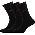 Women's 3 pairs embroidered Monogram socks (Black, 4-7)