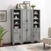 Tara 3Pc Pantry Set Distressed Gray - Pantry & 2 Linen Cabinets - Crosley KF33006GY