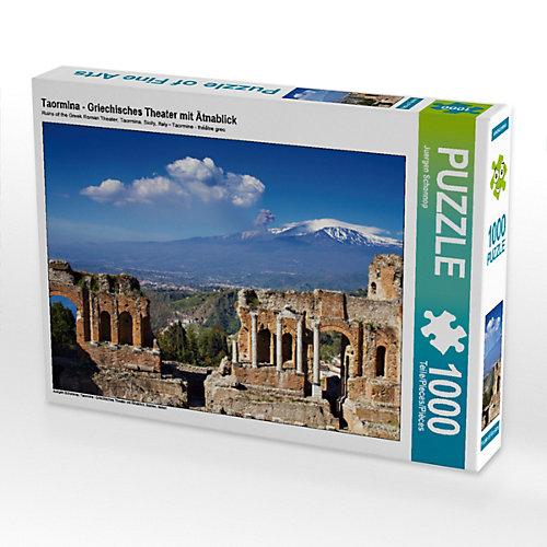 Puzzle Taormina - Griechisches Theater mit Ätnablick Foto-Puzzle Bild von Juergen Schonnop Puzzle