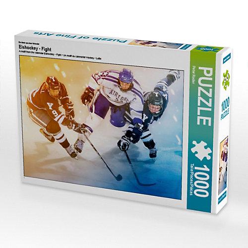Puzzle CALVENDO Puzzle Eishockey - Fight - 1000 Teile Foto-Puzzle glückliche Stunden Kinder