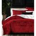 The Tailor's Bed Glamour Velvet Coverlet Set Polyester/Polyfill/Microfiber in Red | California King Coverlet + 2 Shams | Wayfair CPP-GLA-RD-CV-CK