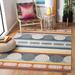 Blue/Yellow 96 x 0.28 in Indoor Area Rug - George Oliver Hornbeck Geometric Area Rug Polypropylene | 96 W x 0.28 D in | Wayfair