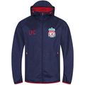 Liverpool FC Official Gift Mens Shower Jacket Windbreaker Peaked Hood Navy Sm.