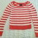 American Eagle Outfitters Sweaters | Aeo Orange Stripe Sweater S | Color: Orange/White | Size: S