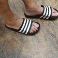 Adidas Shoes | Euc Adidas Sandals Size 8 | Color: Black/White | Size: 8