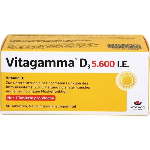 Vitagamma – D3 5.600 I.E. Vitamin D3 NEM Tabletten Vitamine