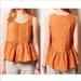 Anthropologie Tops | Anthropologie Vanessa Virginia Ruffled Peplum Top | Color: Orange | Size: 0