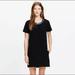Madewell Dresses | Madewell Black Dress With Leather Trim Medium | Color: Black | Size: M