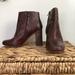 Madewell Shoes | Madewell Burgundy Zip Up Ankle Boot Heels | Color: Brown/Red | Size: 7