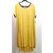 Lularoe Dresses | Bnwt Mustard With Navy Trim Carly Dress | Color: Blue/Yellow | Size: Xxl