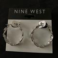 Nine West Jewelry | New Nine West Hoop Earrings | Color: Silver | Size: Os