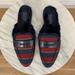 J. Crew Shoes | J.Crew Faux Fur-Lined Academy Penny Loafers Mule 9 | Color: Blue/Red | Size: 9