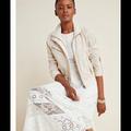 Anthropologie Jackets & Coats | Anthropologie Blankny Ivory Perforated Moto Jacket | Color: Cream | Size: Xs