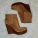 Michael Kors Shoes | Michael Kors Brown Suede Wedge Booties Size 7.5 M | Color: Brown | Size: 7.5