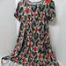 Lularoe Dresses | Lularoe Carly Dress Gray Black Gray Rust New Xs | Color: Black/Gray/Green/White | Size: Xs