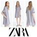 Zara Dresses | Gorgeous! Zara Basic Striped Tunic/Shirt Dress Xs | Color: Blue/Cream | Size: Xs