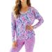 Lilly Pulitzer Tops | Lilly Pulitzer Luxletic Multicolor Top La Playa Long Sleeve | Color: Blue/Pink | Size: S