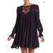 Free People Dresses | Free People Embroidered Mohave Moya Mini Dress | Color: Black | Size: S