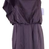 Jessica Simpson Dresses | Jessica Simpson 1 Shoulder Black/Coffee Satin Dres | Color: Black/Brown | Size: 6