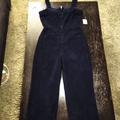 Free People Pants & Jumpsuits | Free People Zip Front Navy Blue Corduroy Overalls | Color: Blue | Size: 12