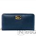 Michael Kors Bags | Michael Kors Jet Set Leather Travel Wallet Nwt | Color: Blue/Gold | Size: Os