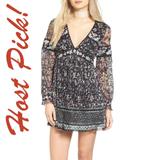 Free People Dresses | Hpfree People New Cherry Blossom Mini Dress Boho | Color: Black/Blue | Size: 2