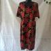 Lularoe Dresses | Lularoe Julia Flora Dress | Color: Black/Pink | Size: Xl