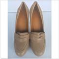 J. Crew Shoes | J Crew Taupe Nude Biella Penny Loafer High Heel. | Color: Brown | Size: 8.5