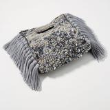 Anthropologie Bags | Anthropologie Milo Embellished Clutch | Color: Gray | Size: Os
