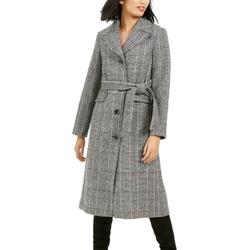 Kate Spade Jackets & Coats | Kate Spade Plaid Belted Maxi Coat | Color: Black | Size: L