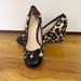 Kate Spade Shoes | Kate Spade Leopard Animal Print Wedges - Size 7 | Color: Black/Cream | Size: 7