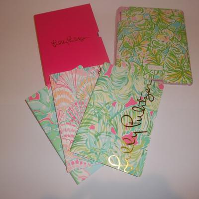 Lilly Pulitzer Accessories | Lot Lilly Pulitzer Ipad Case 2/3 Notebooks Journal | Color: Green/Pink | Size: Os