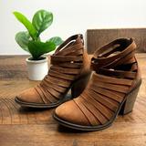 Free People Shoes | Free People Hybrid Strappy Leather Bootie | Color: Brown/Tan | Size: 6