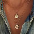 Urban Outfitters Jewelry | Layered Double Star Coin Necklace | Color: Gold | Size: Os