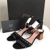 J. Crew Shoes | J. Crew Gorgeous Studded Suede Sandals New In Box | Color: Black | Size: 8.5