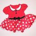 Disney Dresses | Disney's Minnie Mouse Classic Costume Outfit Dress | Color: Red/White | Size: 0-3mb