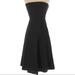 J. Crew Dresses | J.Crew Plaid Black Textured Casual Strapless Dress | Color: Black | Size: 2