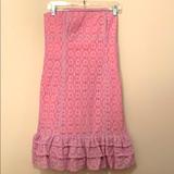 Lilly Pulitzer Dresses | Lilly Pulitzer Pink Strapless Lace Dress Size 6 | Color: Pink | Size: 6