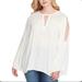 Jessica Simpson Skirts | Jessica Simpson Gardenia Padma Cold Shoulder Shirt | Color: White | Size: 3x