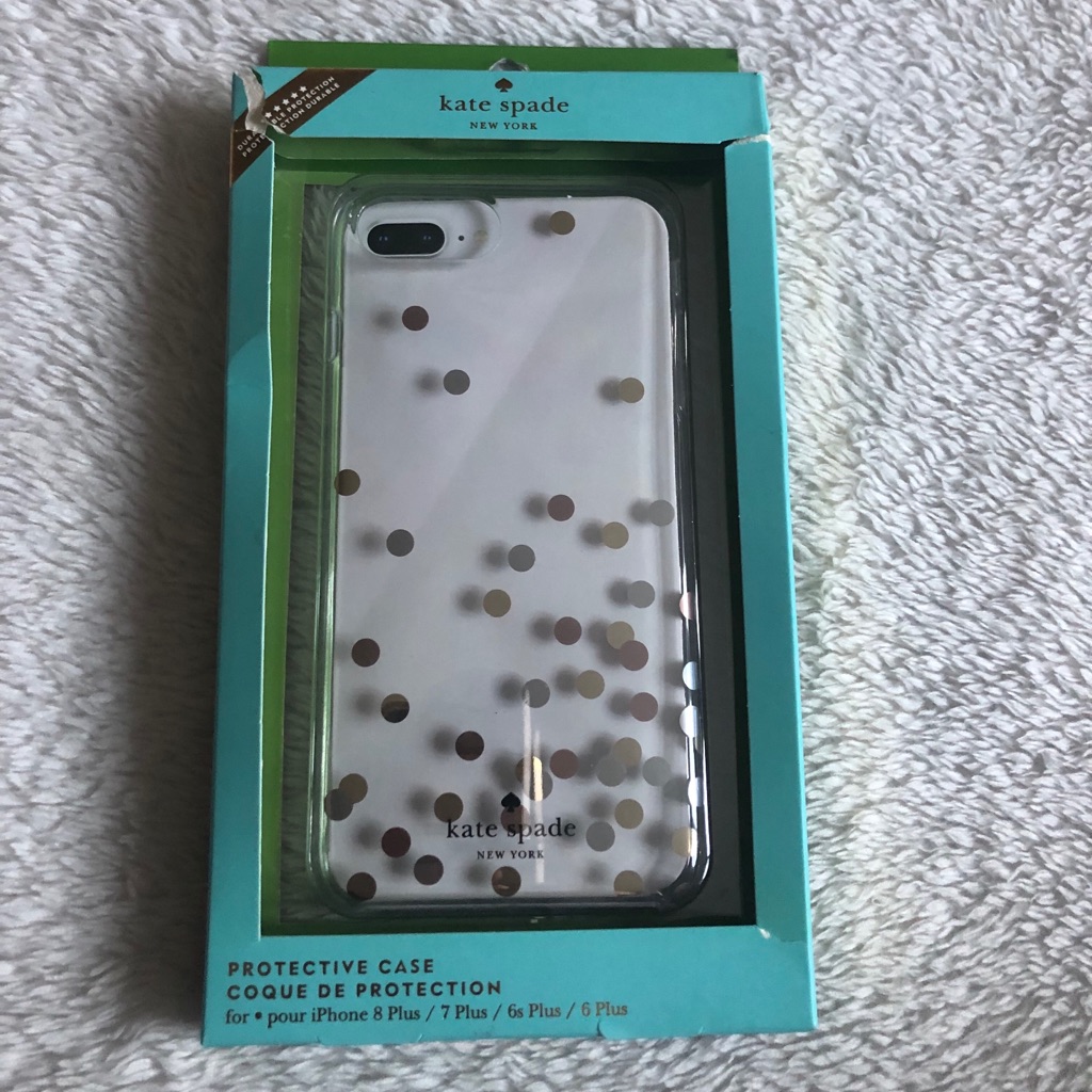 Kate Spade Accessories | Brand New Kate Spade Iphone 6+/7+/8+ Phone Case | Color: Gold/White | Size: Iphone 6+/7+/8+