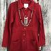 Anthropologie Jackets & Coats | Anthropologie Sparrow Red Boiled Wool Sweater Coat | Color: Red | Size: Mp
